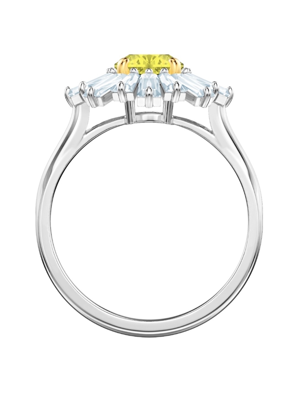 ☀️BNIB Stunning Swarovski Sunshine Motif Ring SZ 52 ☀️